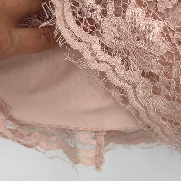 Enfocus Studio Lace Midi Dress Sz 4 Blush Cottage Castlecore High Neck Coquette - Picture 5 of 11